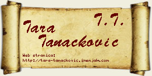 Tara Tanacković vizit kartica